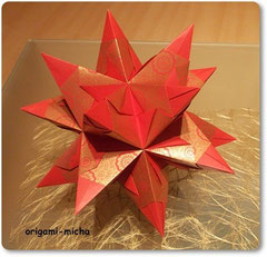 Bascettta Stern/Autor:Paolo Bascetta/Faltarbeit:Origami-Micha