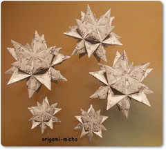 Bascettta Stern/Autor:Paolo Bascetta/Faltarbeit:Origami-Micha