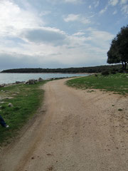 Dieser Weg läd zu einem Spaziergang am Meer ein.