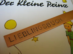 Lesezeichen Kupfer mit Wunschtext