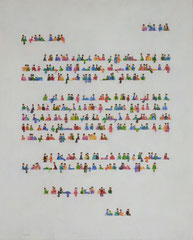Esto no es un email, 2021. Mixta/tabla, 122 x 100