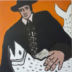 Pescador I,   Acrylfarbe a. Leinwand,  110,5 x 105,5 cm,  2012