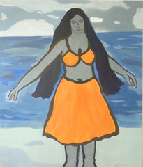 Hula (Bikini),    Acrylfarbe a. Leinwand,  200 x 170 cm,  2011