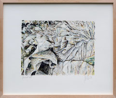 FANNED OUT 2023 Öl auf Papier, 50x60cm