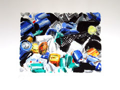 EMPTIES 2013 Mischtechnik auf Papier, 50x60cm