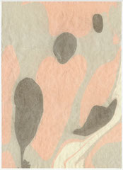 Granit rose, 2023, 31,7 x 22,8 cm, Tusche auf Wasser auf Zeichnung auf Awagami Papier