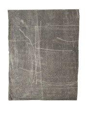 o.T. 2, 2025, 35*25 cm, zeichnung auf graphitpapier, gefaltet
