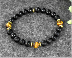 Edelstein Armband für Männer mit Tigerauge