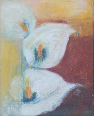 Calla, 2000 _____ 50x40 acrylic, sand, paper on cotton