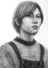 自画像デッサン