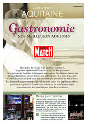 Le restaurant publié dans PARIS MATCH en Avril 2013