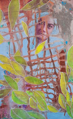 Marwa  110 cm x 70 cm (43,3 x 27.6 inches), Mixed Media