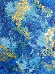 Auge im Sturm - Mixed Media auf Leinwand - 30x40cm