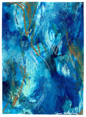 Blue Minis - Mixed-Media auf Papier - A6