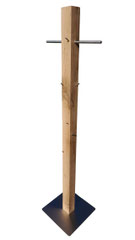 Standgarderobe Eichenholz Edelstahl
