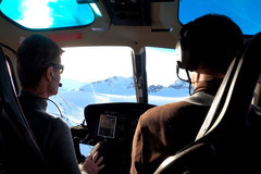 Elite Flights, Apen round trip with glacier landing from Lucerne-Beromuenster, Helicopter glacier flight, AS 350 B2 Ecureuil, H125, HB-ZPF, approach to Hüfifirn
