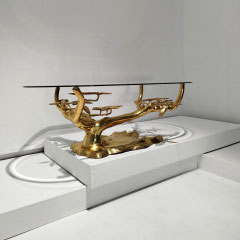 Willy Daro Sculptural Brass Bonsai Centre Table, Belgium, 1970s - PN.Modern pnmodern.com