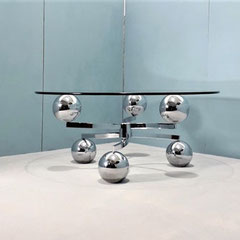 French "Atomic" Steel-Chromed Coffee table, 1960s PN.Modern