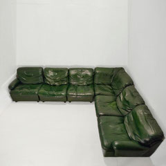 Dreipunkt International Green Leather Sectional Lounge Corner Sofa, Germany, 1970s - PN.Modern pnmodern.com