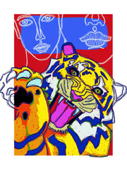 tigre y rostros
