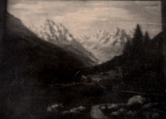 26 Alpenlandschaft - Öl auf Preßpappe, 60x80cm (06-07.1964) - nach einem Foto - verkauft