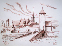 19 Seßlach, Kr. Coburg - Pitt-Kreide (3-farbig), A3 (10.2012) - nach einer Zeichnung