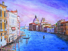 074 Venedig, Canal Grande (2.Version) - Aquarell, 30x40cm (05.2012) - nach einem Foto