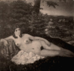 10 Ruhende Venus - Öl auf Pappe, 21x27cm (06.1963) - [nach Palma il Vecchio] - gestohlen