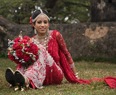 Braut in Galle, Sri Lanka