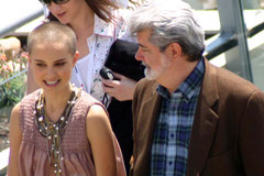 Nathalie PORTMAN et Georges LUCAS - Festival de Cannes 2005 - Photo © Anik COUBLE