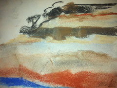 ''The white stones 8" 2012 pastel on paper 15/20 cm . In sale . Price 300 y.e.