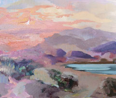 ''Sunset at El Medano 2" 2013 acrylic on canvas 40/30 cm . In sale . Price 400 y.e.