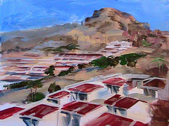 ''The view from home" 2012 acrylic on cardboard 30/40 cm .  In sale . Price 400 y.e.