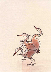 REIHER-DREIER   14,5X10 cm 90,-€