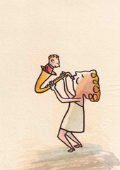 HERR SAX-SAXOPHON 14,5X10 cm 90,-€