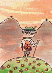 BERGWANDERER 14,5X10 cm 90,-€