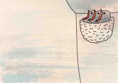 SCHWALBENNEST I.2  10X14,5 cm 90,-€