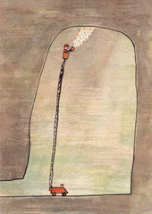 UNTER TAGE (AUSLEUCHTER) II  14,5X10,5 cm 90,-€