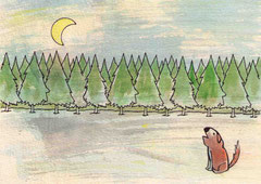 MOND (HUND) I  10X14,5 cm 105,-€