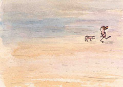 STRANDLAUF II 10X14,5 cm 90,-€