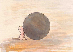 SISYPHOS IV  10X14,5 cm 90,-€