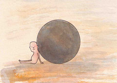 SISYPHOS IV  10X14,5 cm 90,-€