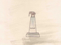 DENKMAL (ELEFANT) I.1  14,5X20 cm  105,-€