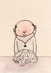 PSYCHIATER (HIRN)   14,5X10 cm 90,-€