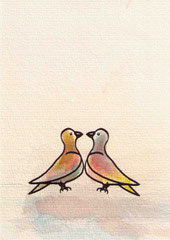 TAUBEN  14,5X10 cm 90,-€