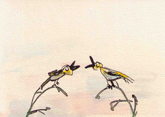 VÖGEL II 10X14,5 cm 90,-€