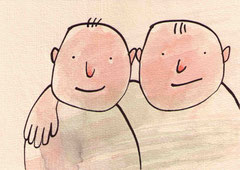 FREUNDE II  10X14,5 cm 90,-€