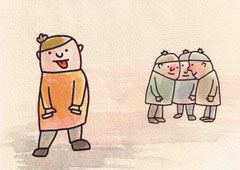MOBBING  10X14,5 cm 90,-€