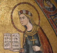 Naples - Basilique (Mosaïque - détail)