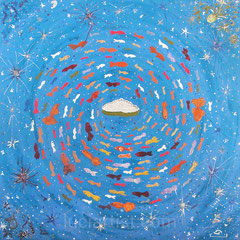 Картина №22; автор Luci Ж.Исина; холст/масло; размер 50х50см.; 2009 год. | Символизъм. Космос, енергия...